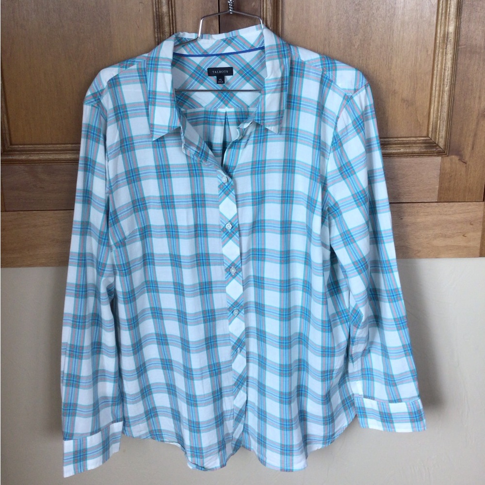 Xl Talbots Soft Button Down Shirt - image 1